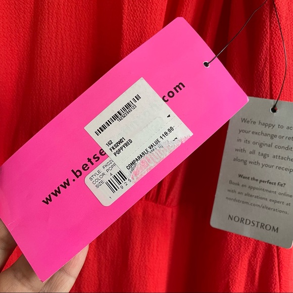 New. Betsey Johnson Georgette Crepe Sleeveless Dress Size 4 - Picture 6 of 7